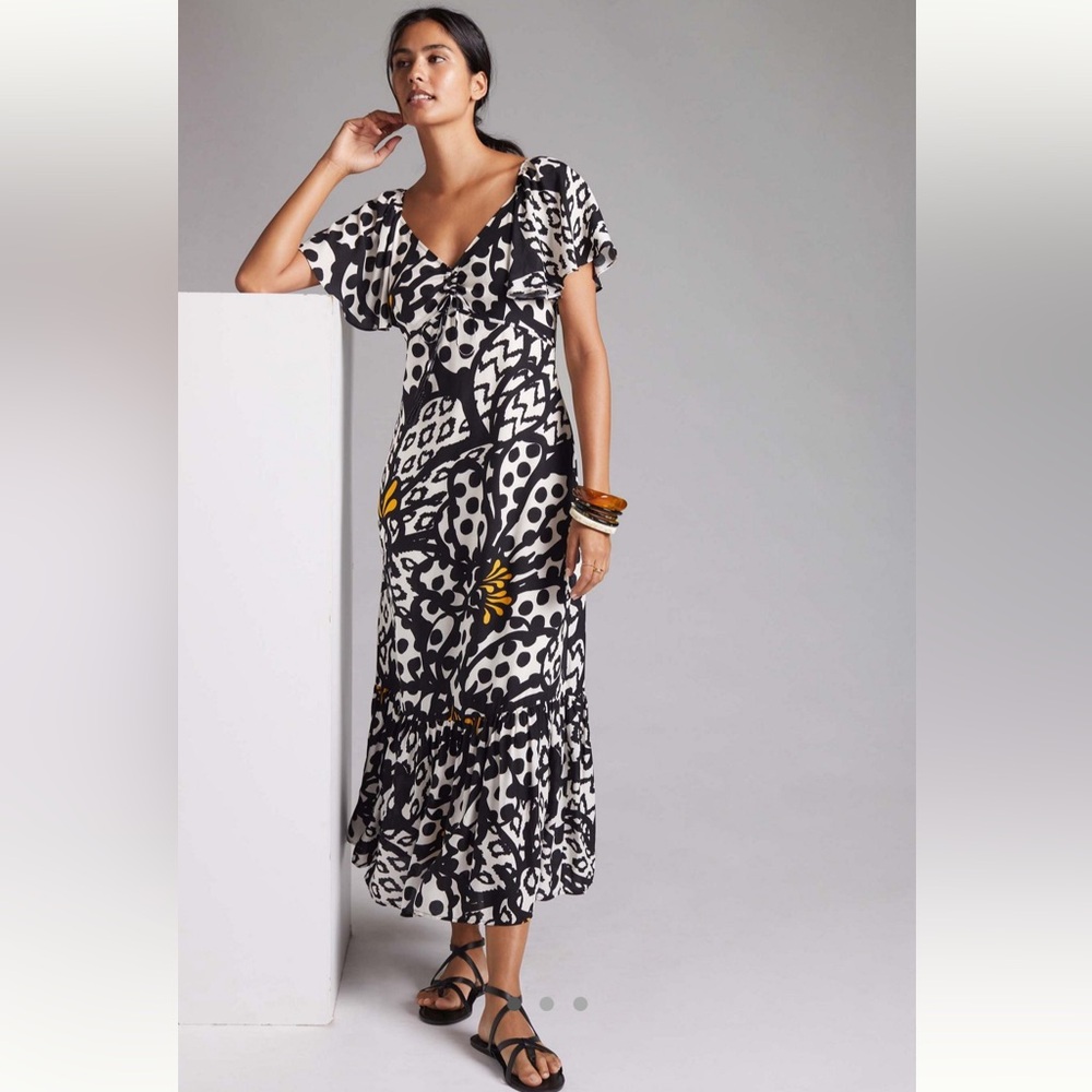 FARM Rio Flutter Sleeve Maxi Dress